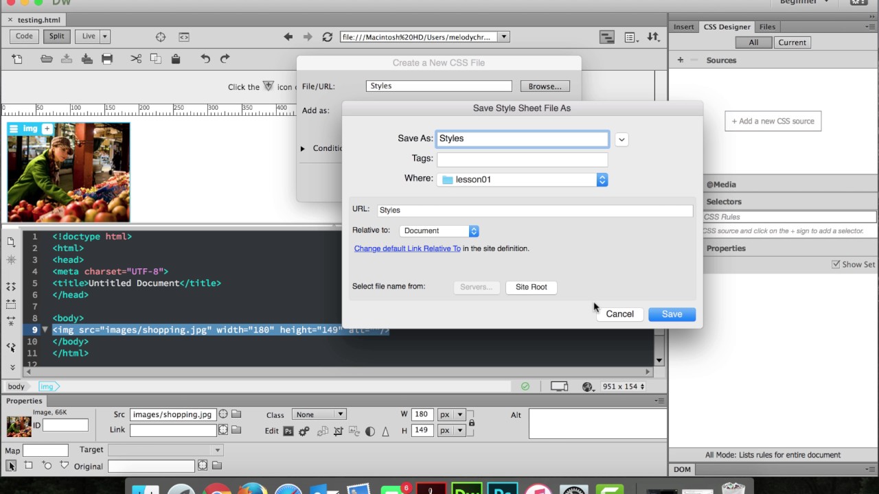 Centering Images in Dreamweaver CC