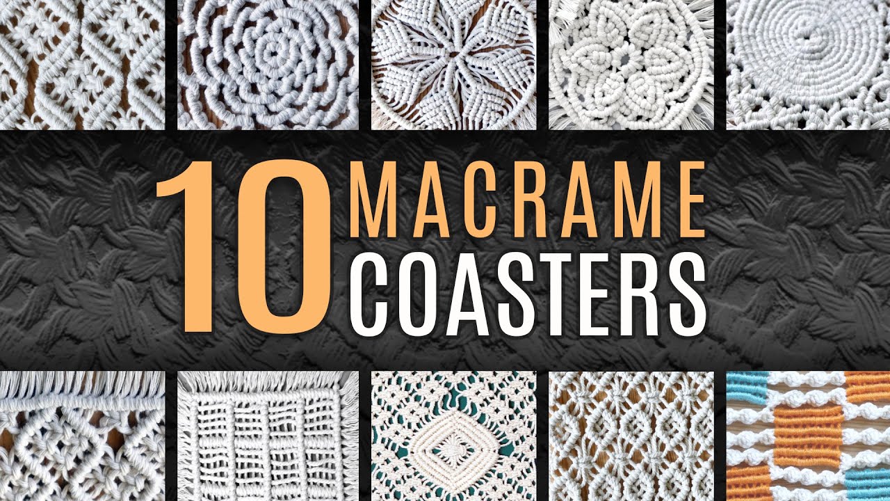 10 EASY MACRAME COASTERS DIY TABLE DECORATION | CRAFT IDEAS
