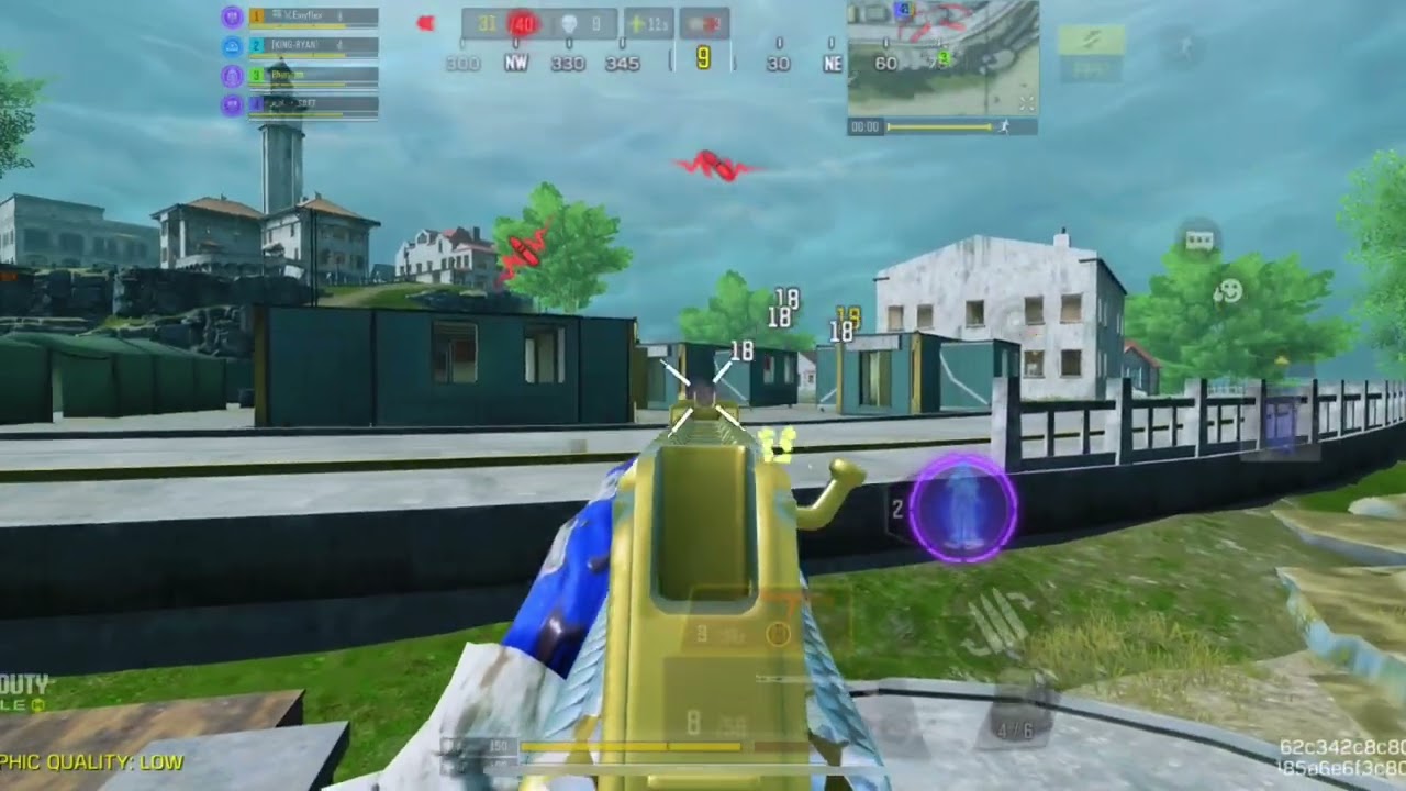 3 FINGERS + GYROSCOPE Alcatraz gameplay | iPhone XR COD MOBILE 