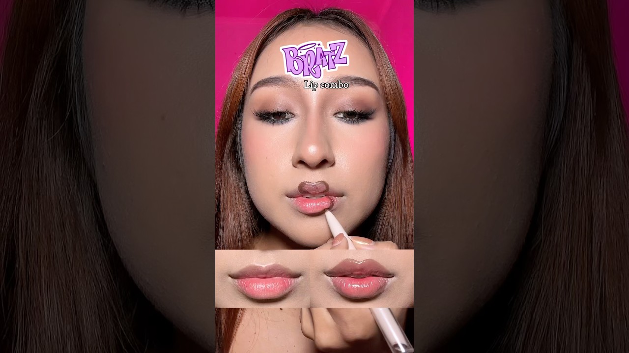 Labios de bratz 👄 #lipcombo #makeup #maquillaje #makeuptutorial