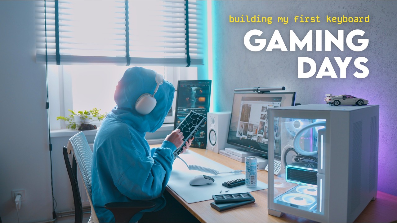 rainy autumn gaming days 🌧️ building my first custom keyboard,&nbsp;living room upgrades, new ps2 game