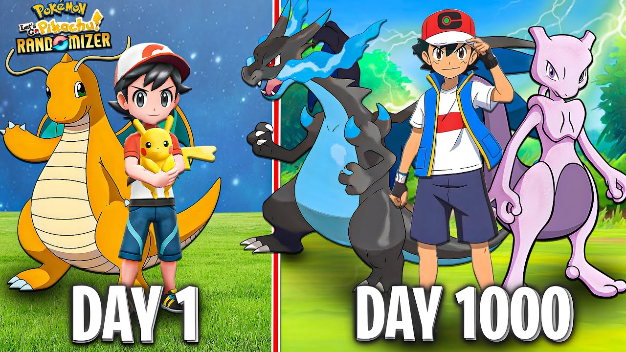 I Spent 1000 Days Playing Pokémon Let's Go Pikachu with a RANDOMIZER