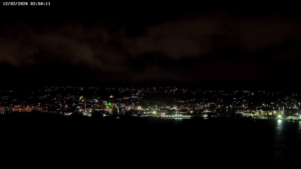 Dunedin, NZ - Live Webcam (4K): 11-02-2026 15:00 to 02:59