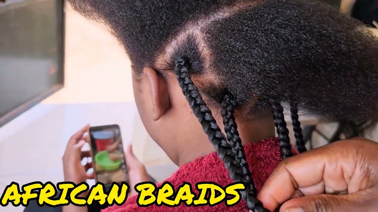 HOW TO MAKE AFRICAN BRAIDS LIKE A PRO #braids #africanbraids #hair #hairstyle
