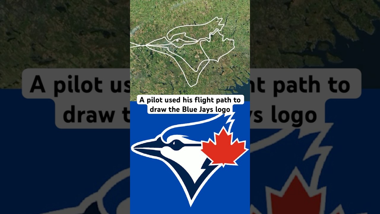 Pilot creates Blue Jays logo with flight path