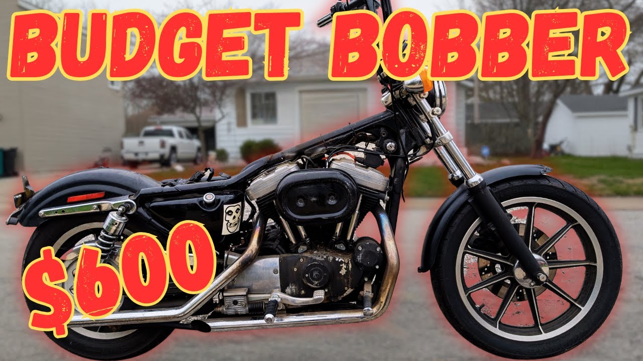 I Transformed the Cheapest Running Harley on Facebook for $600 - FULL Budget Bobber Build!