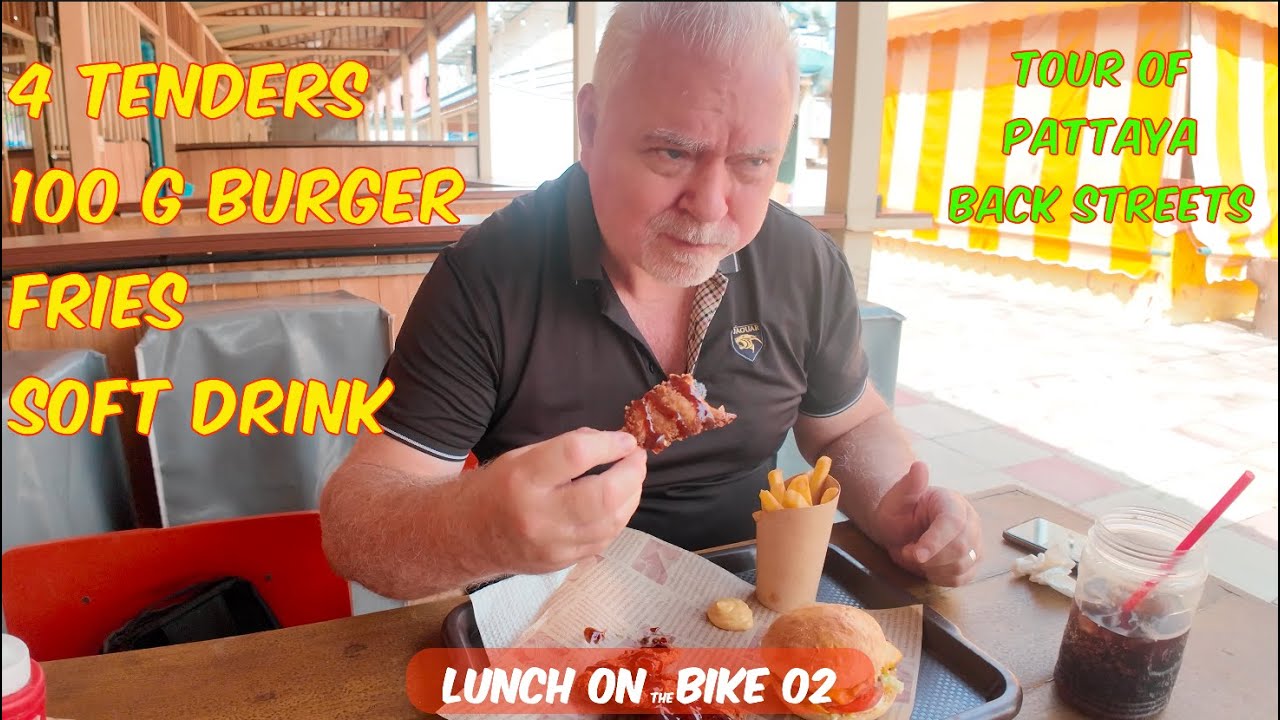 LoB 02, (Lunch on Bike)  From Pratumnak through to Burger House & Chicken Shack