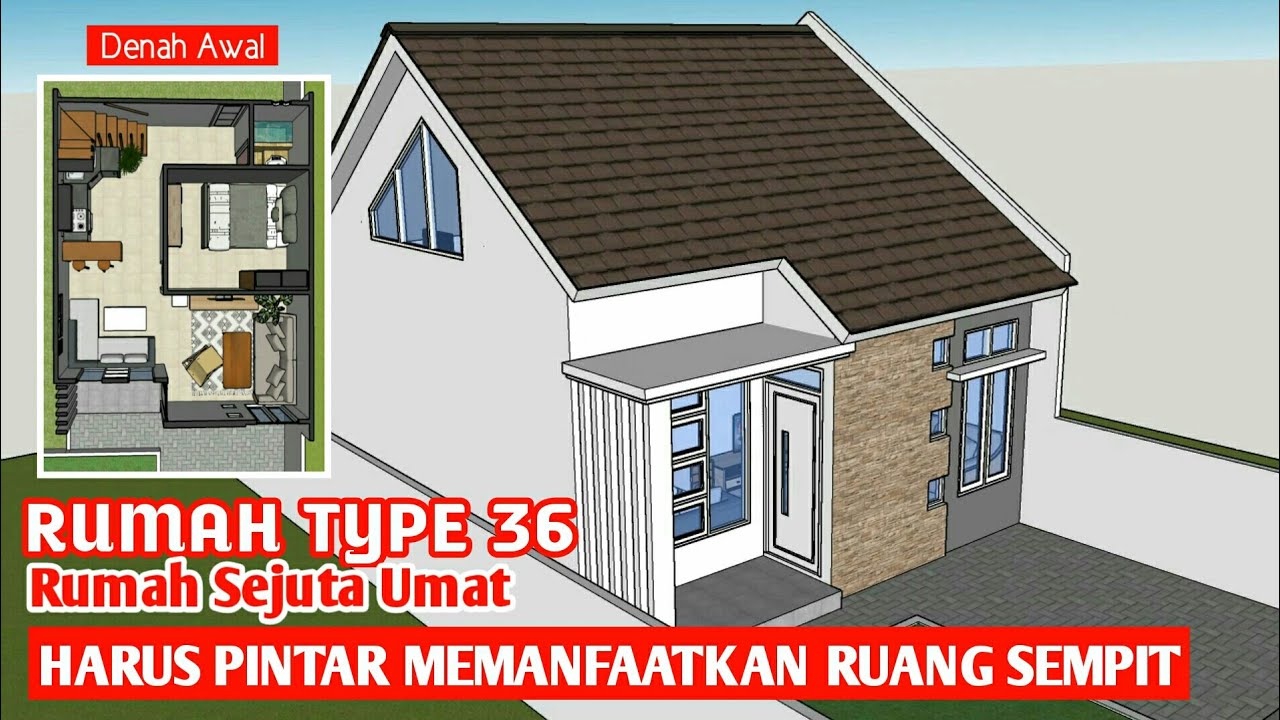 Rumah Type 36 minimalis 1 Lantai dibuat menjadi 2 lantai [ Rumahnya Masyarakat Indonesia ]
