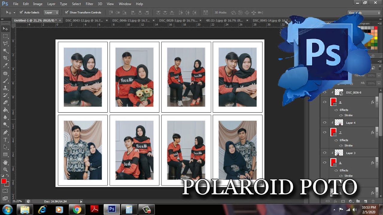 trik mudah membuat poto polaroid dengan photoshop