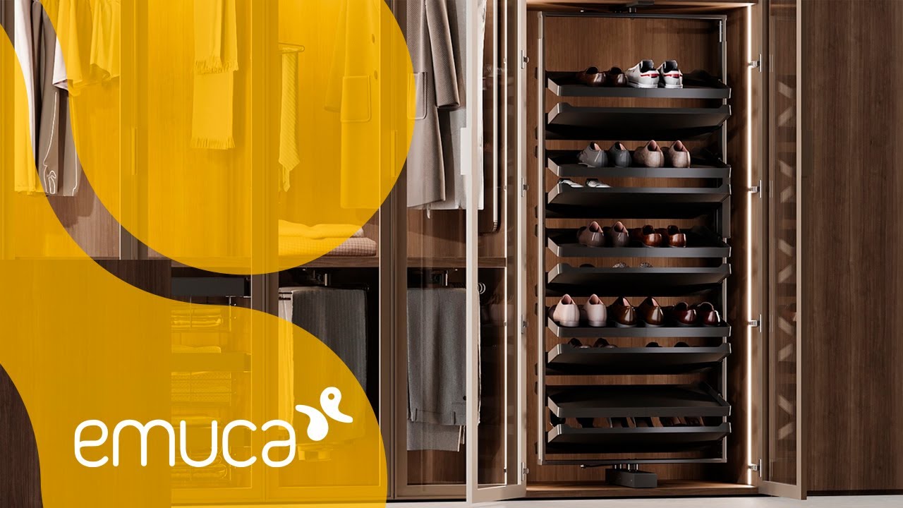 Quartz rotating shoe rack | Order, design and accessibility in your wardrobe | Emuca