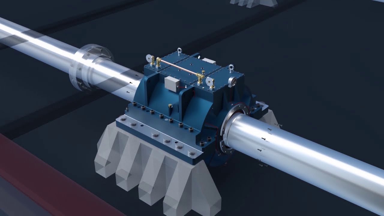 Michell Bearings propeller shaft thrust block