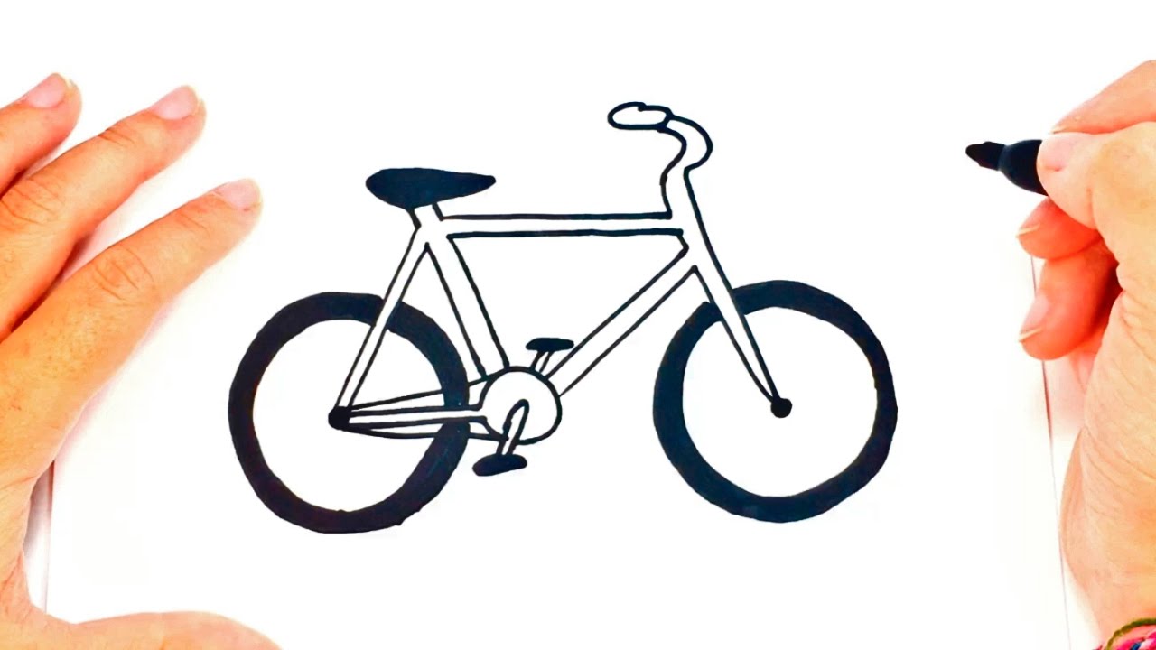 Cómo dibujar una Bicicleta paso a paso | Dibujo fácil de Bicicleta