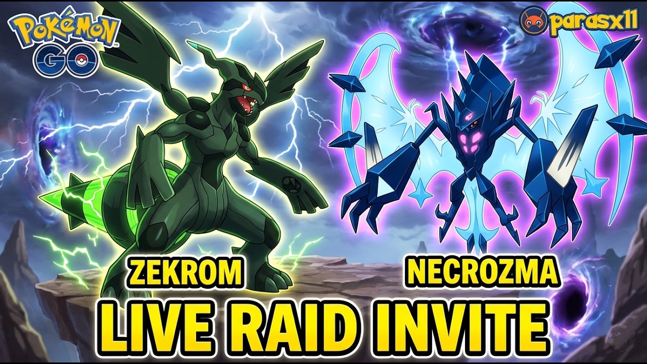 🚨​ LIVE: SHINY Necrozma, Zekrom & Shadow Dialga Raids! 💥 | Pok&eacute;mon GO | Parasx11 #live #raid