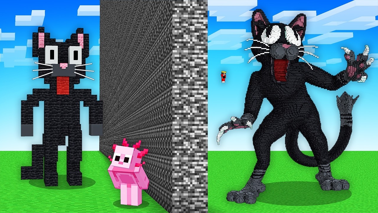 I Cheated With 99 NIGHTS CAT MONSTER In Minecraft Build Battle!
