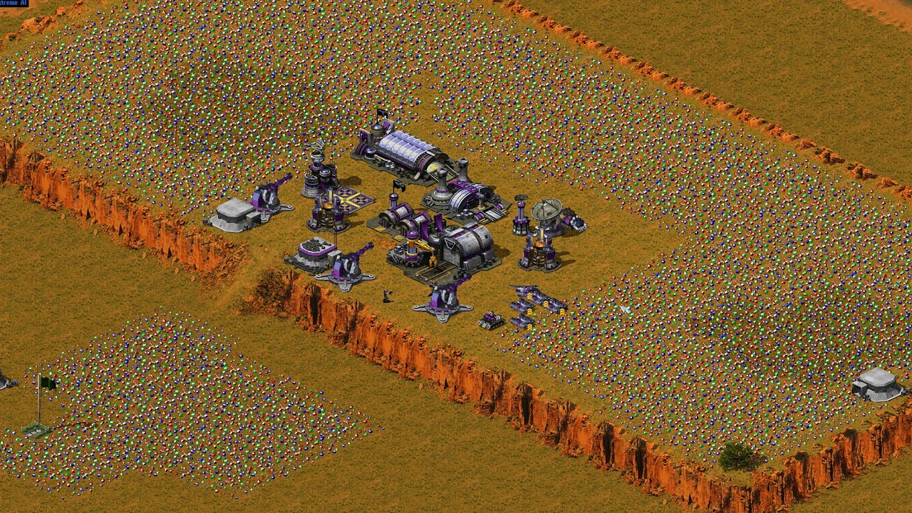 Red Alert 2 | Yuri's Revenge | 7 vs 1-fRANCE - eXTREME BETA ai - aLLIED