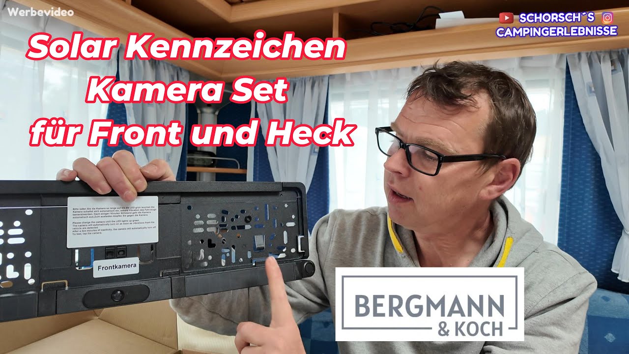🌞 Solar Kennzeichen Kamera Set für Front und Heck I 🪛 Schnelle Montage I 🚗 🚚 Individuell einsetzbar