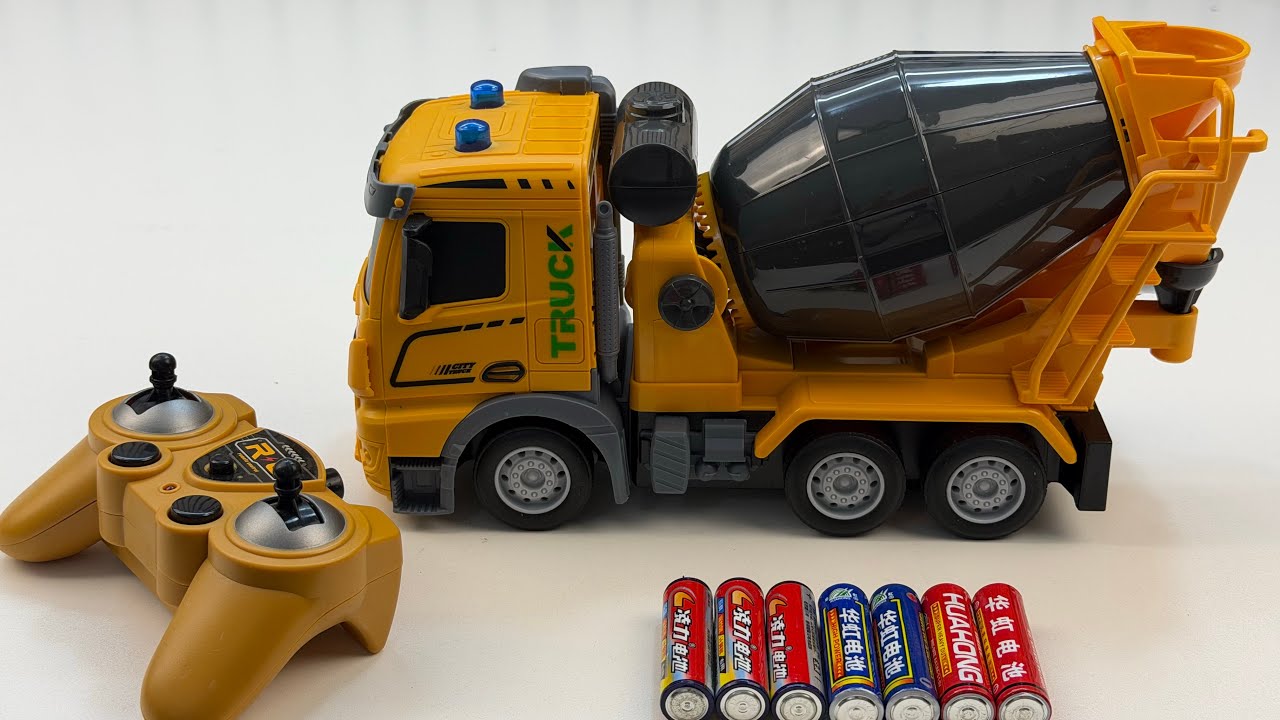 Unboxing RC construction mixer truck,cool RC transformable police car,pink RC supercar,EV school bus