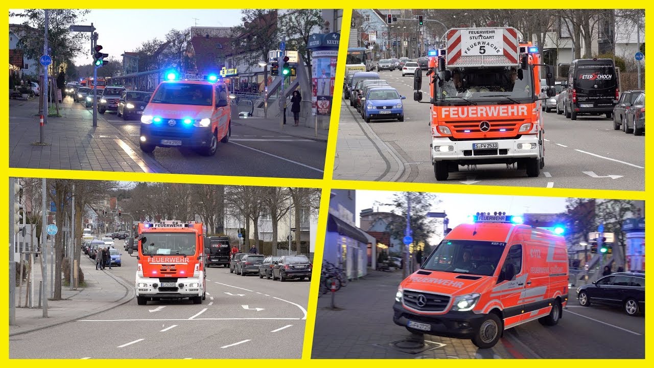 FEUERWEHR EINSATZFAHRTEN + RETTUNGSDIENST + POLIZEI in Stuttgart-Sillenbuch [05.12.] - [A]