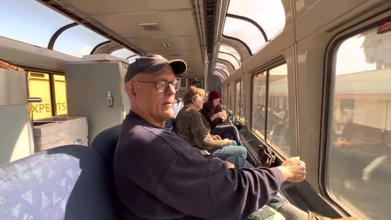 Ride into Salinas,California aboard the Superliner Sightseer Lounge Car on Amtrak&rsquo;s Coast Starlight!