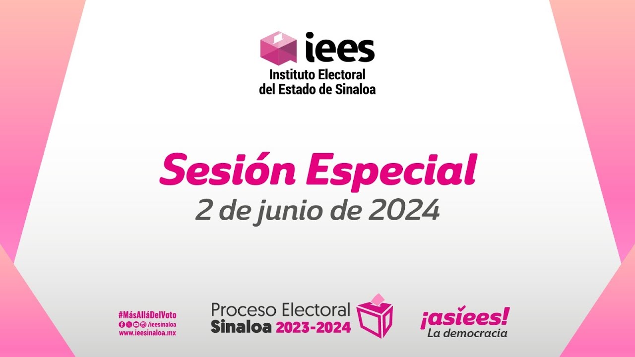 SESIÓN ESPECIAL JORNADA ELECTORAL 2 DE JUNIO