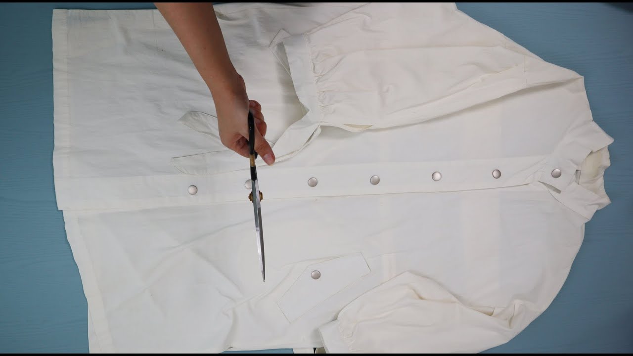 얼룩진 코트를 원피스로 리폼해볼게요/Making a spotted jacket into a dress/Thrift Flip/쟈켓 리폼/Upcycling/원피스 만들기