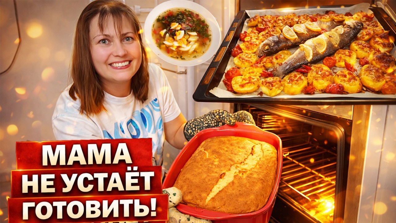 МАМА НЕ УСТАЕТ ГОТОВИТЬ! Идеи #рецепты: рыба в духовке, пирог с капустой, весенний суп со щавелем
