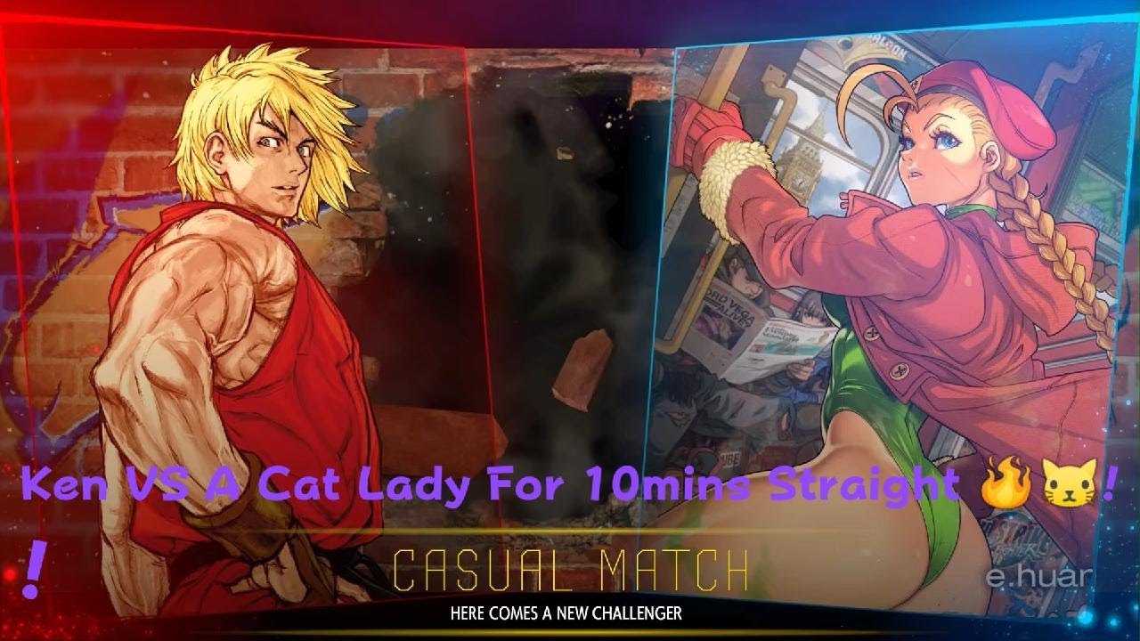 #StreetFighter6 Ken VS A Cat Lady For 10mins Straight 🔥🐱!!