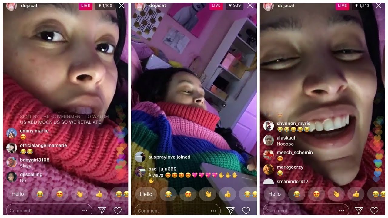 Doja Cat on IG Live!!