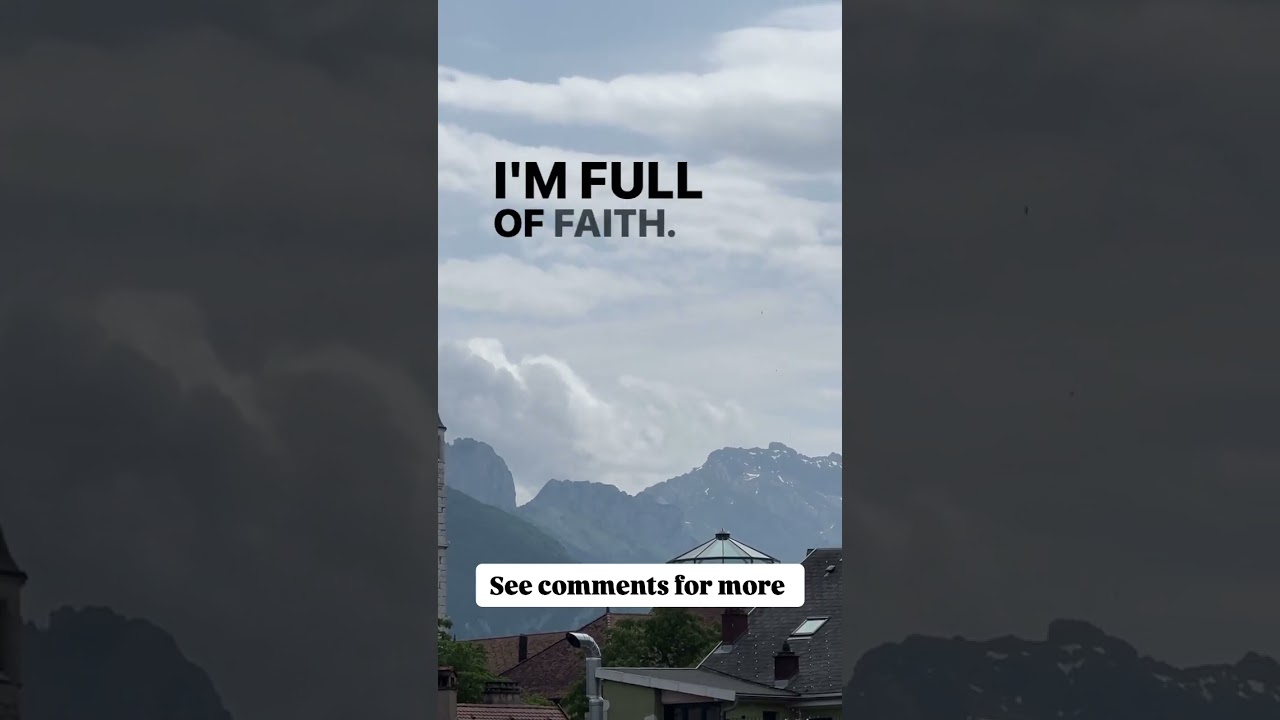 Affirmation to say at peace in faith and trust in God 