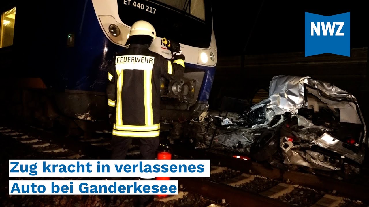 Bahnunglück in Ganderkesee: Zug kracht in verlassenes Auto