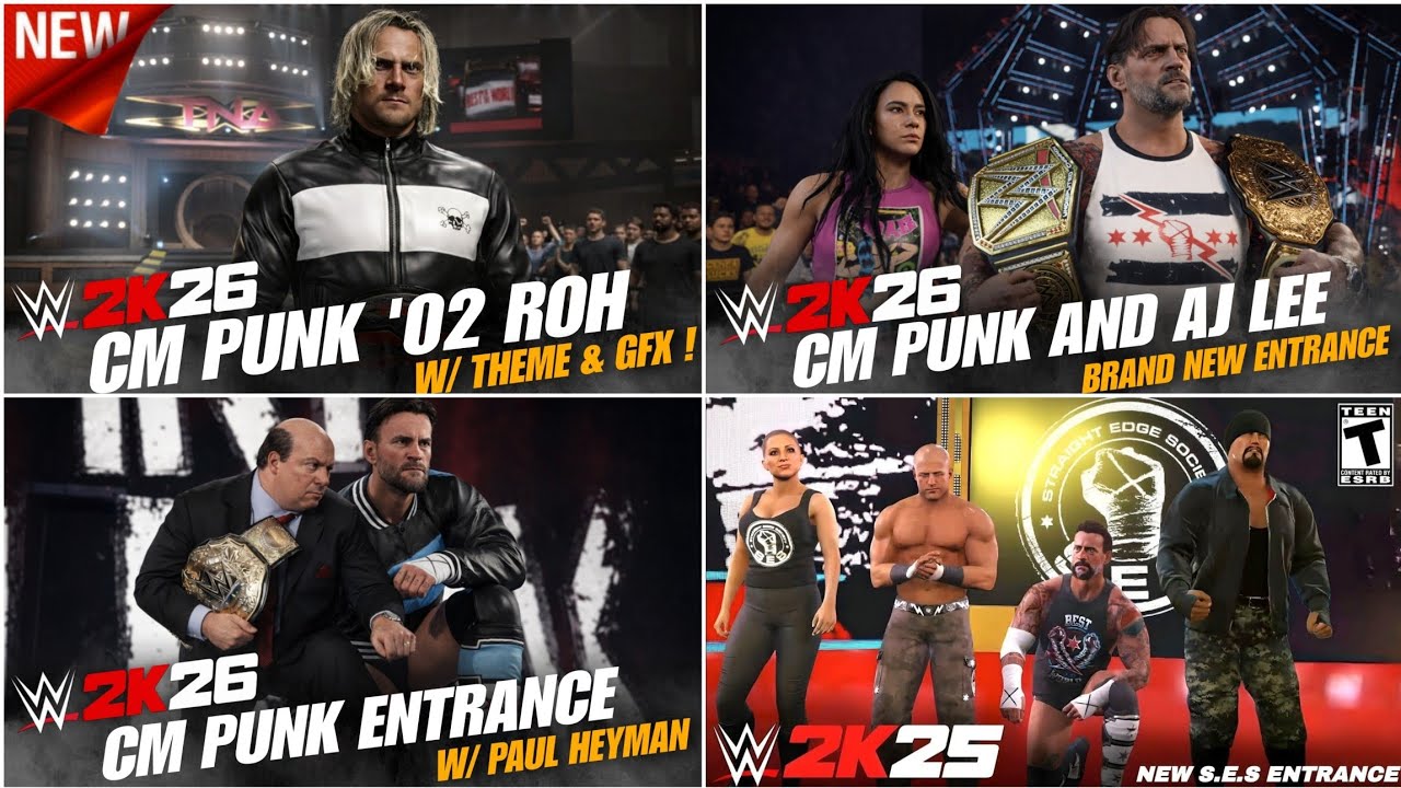 All Latest CM PUNK Entrances That We NEED In WWE2K26 !