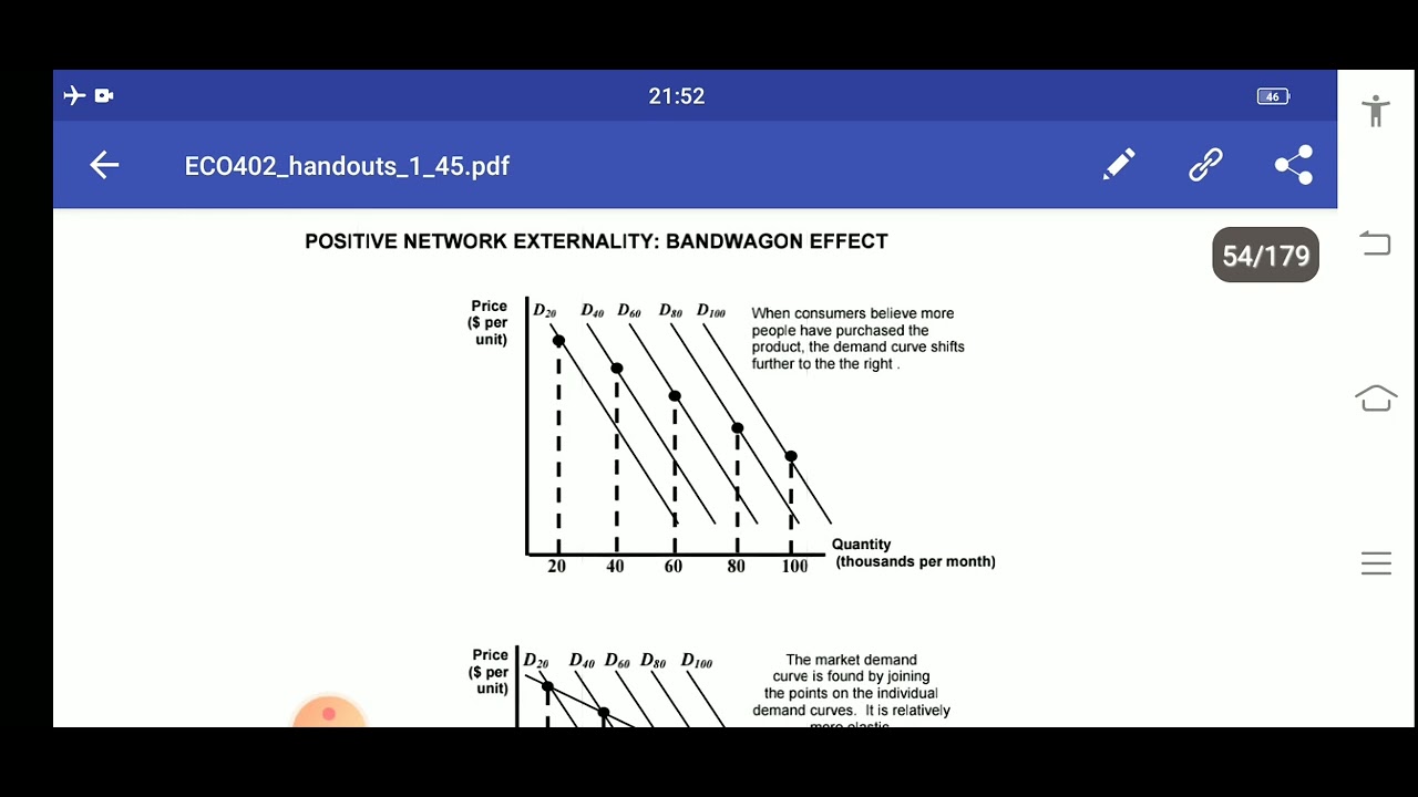 eco402 lecture 12, network externalities, bandwagon and snob effect