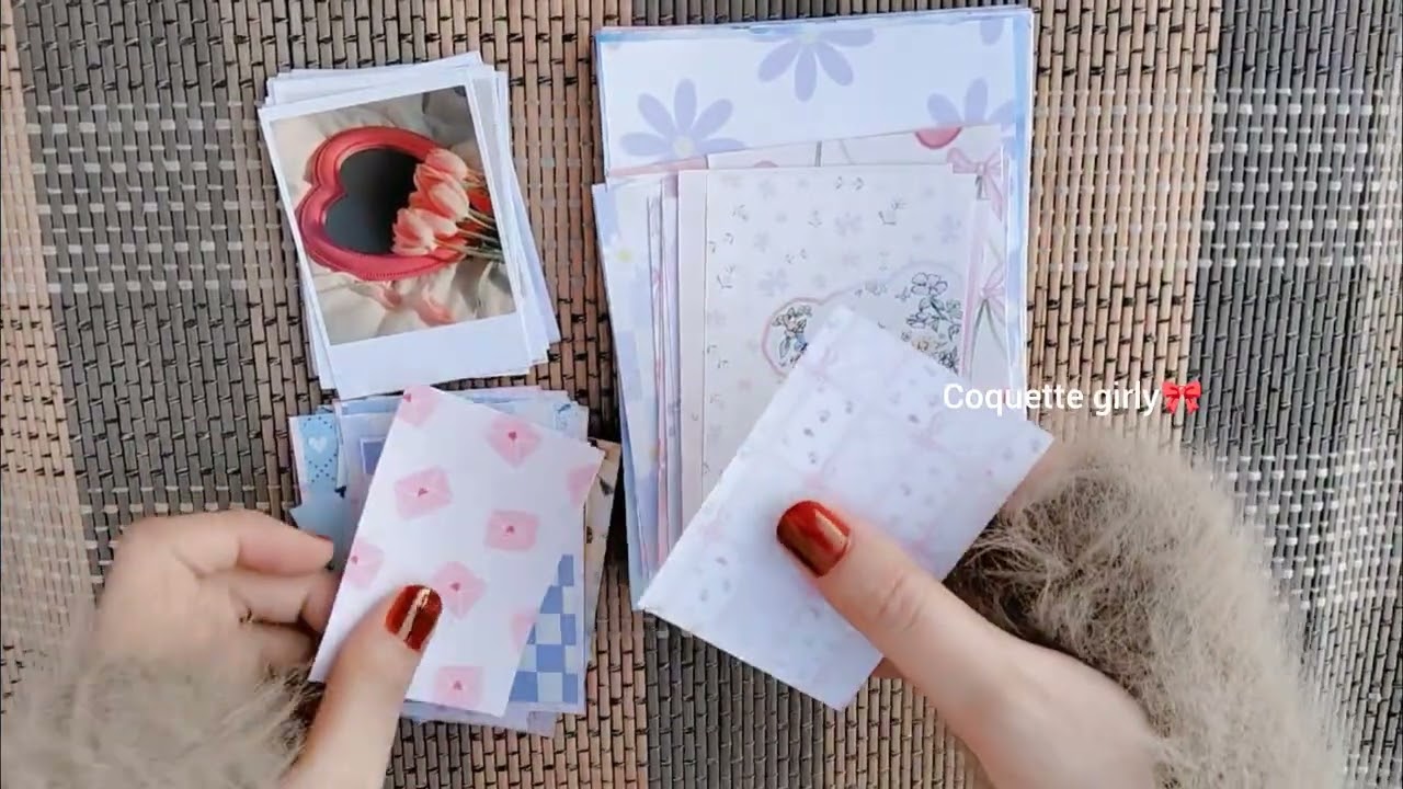COQUETTE Journaling Kit 🎀  ( unboxing💝  ,  girly🍡  , pink🍥  ) 