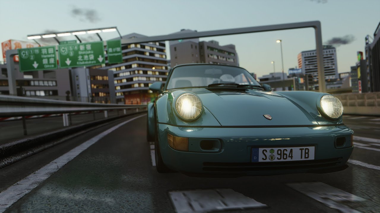 Pure Porsche 964 Turbo Engine Sound | Sunset Drive in Assetto Corsa