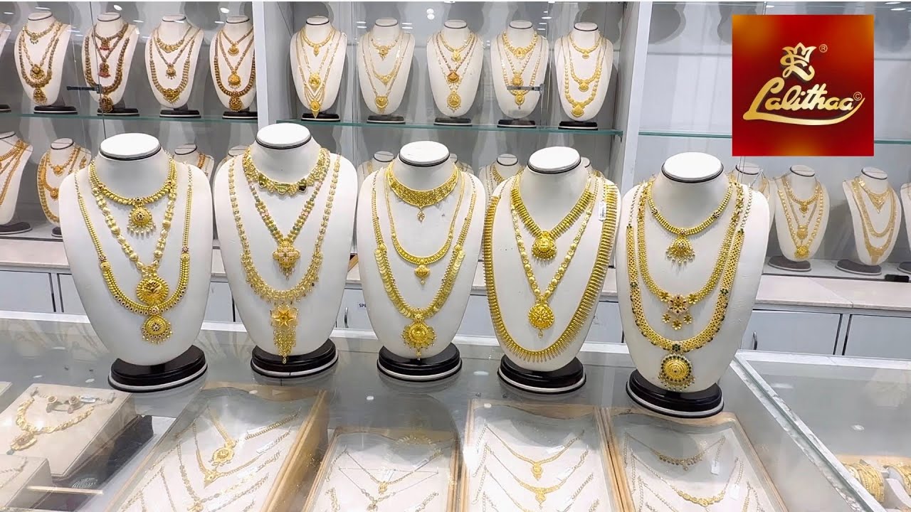 Коллекция легких украшений и ожерелий Lalithaa Jewellery с граммами золота/Раджкот/Керала/Бомбей/...