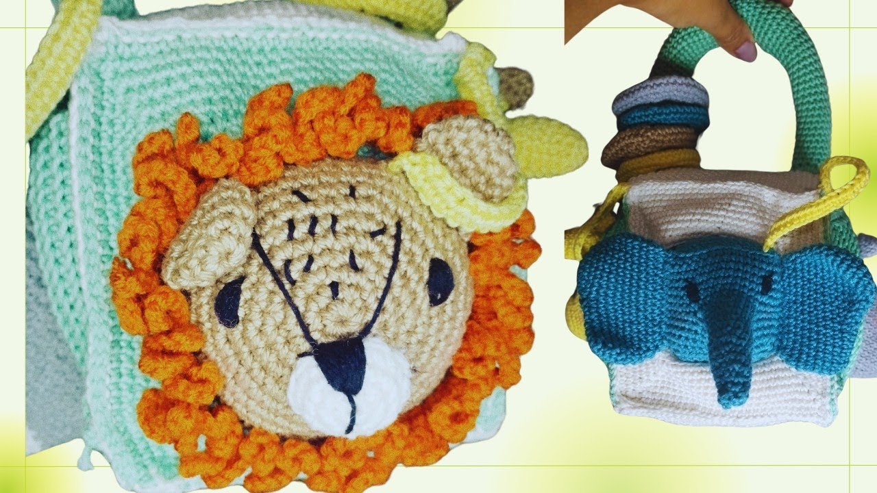 CUBO EDUCATIVO EM CROCHÊ - safari em amigurumi - parte 3 - CUBO SENSORIAL