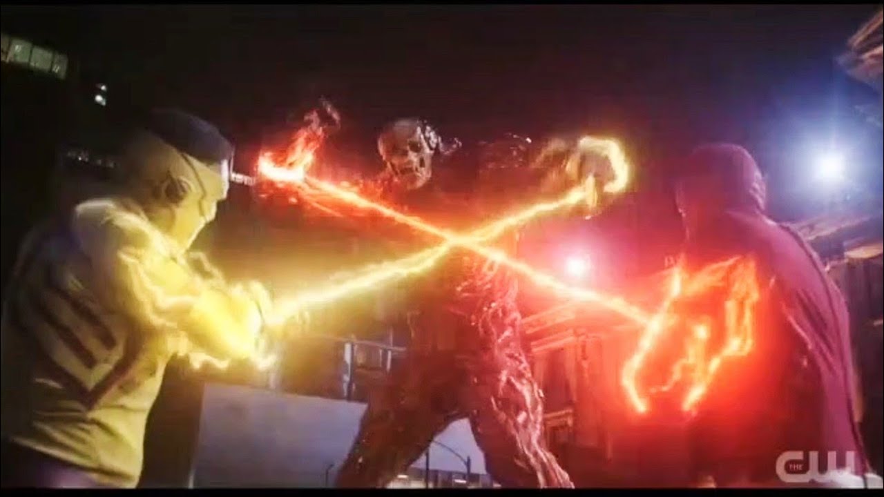 The Flash 9x09 Team Flash Vs Bloodwork and Oliver cures all Bloodwork spread in Multiverse Scene
