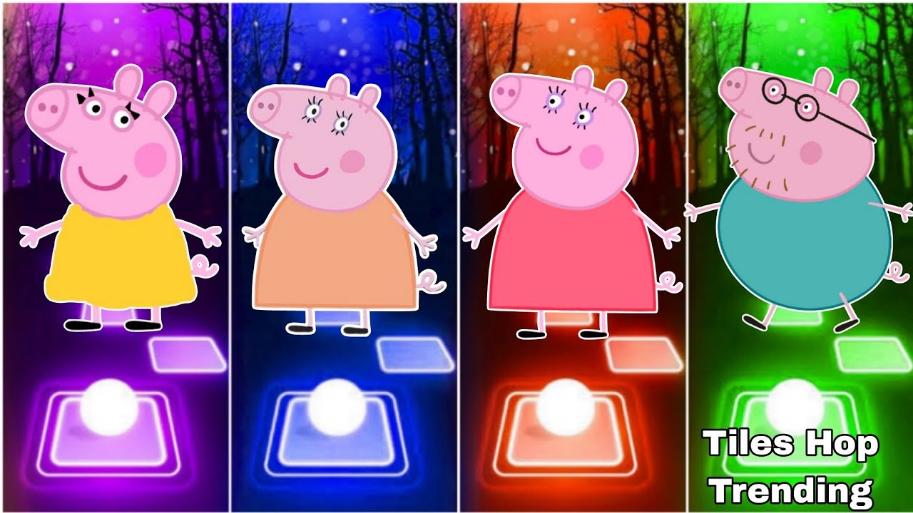 Coffin Dance Battle with Peppa Pig Episodes in Tiles Hop