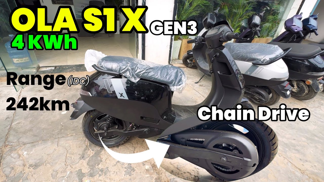 Ola S1 X+  GEN3 Mid Drive Motor Chain ✅ 4KWh | Range Price Warranty Detailed Walkaround 