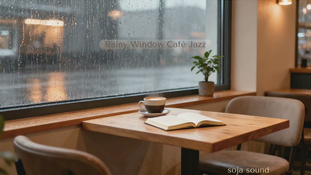 Rainy Window Café Jazz ☔ – Cozy Background Jazz for Rainy Focus | soja sound
