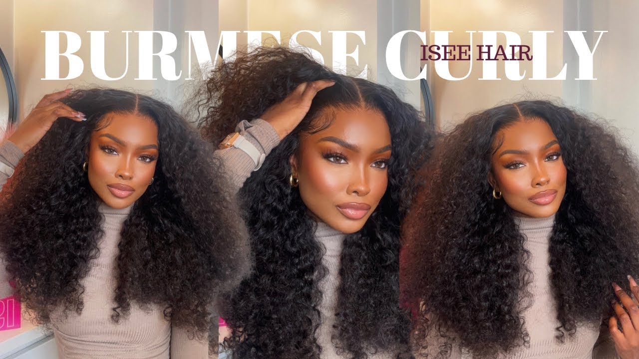 Самый красивый бирманский кудрявый парик с застежкой | 9x6 HD кружево | Ft Isee Hair