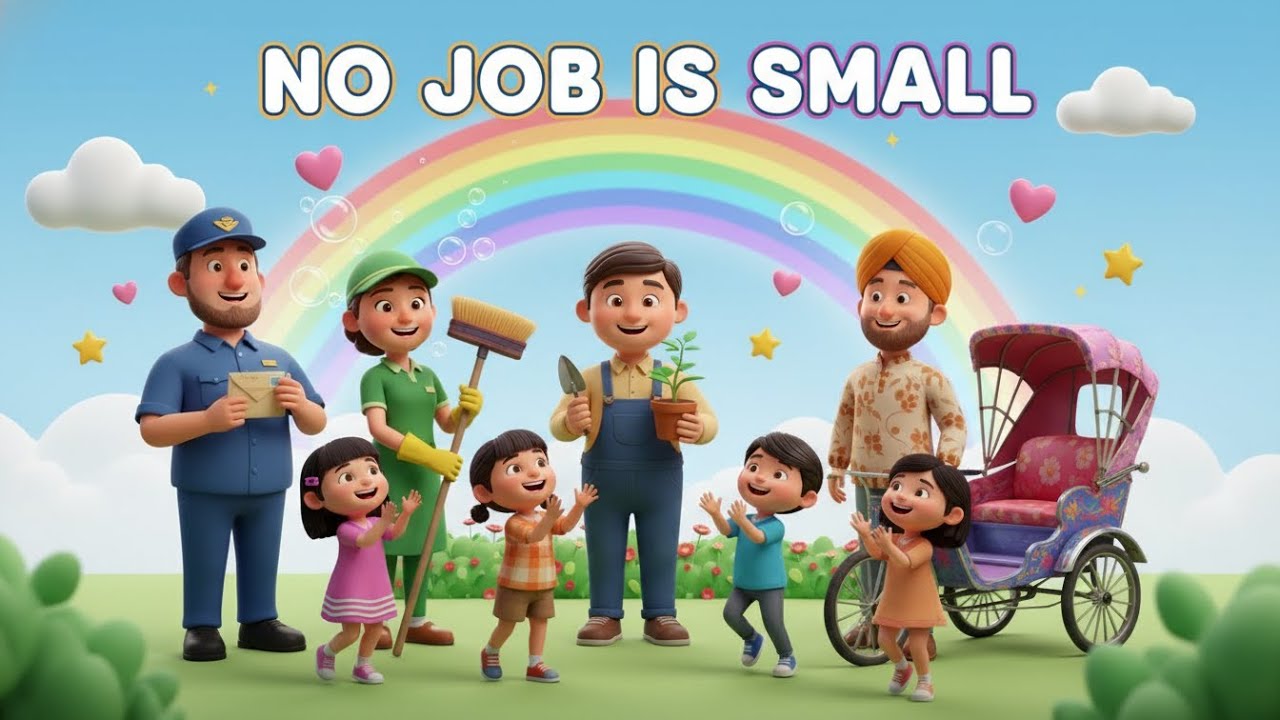 Community Helpers Song for Kids | No Job Is Big or Small Thank You Helpers | Moral Song for Kids