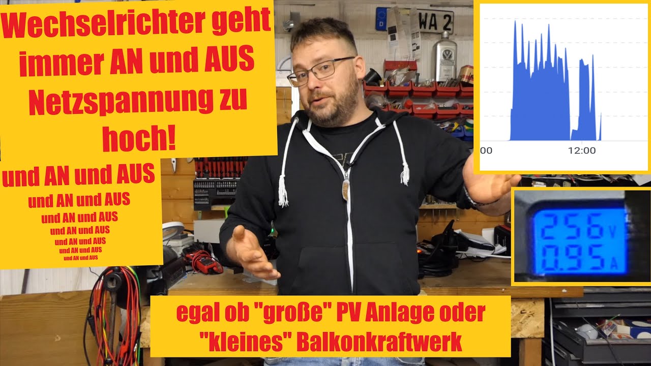 PV Anlage / Balkonkraftwerk -  der Wechselrichter geht immer wieder aus und an und immer so weiter..