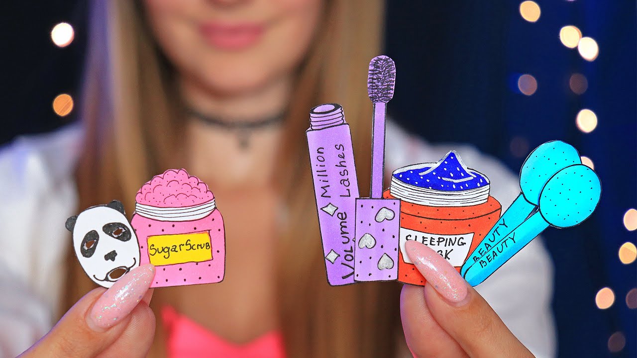 ASMR Doing Your Makeup Little PAPER COSMETICS Whisper💄 АСМР Макіяж
