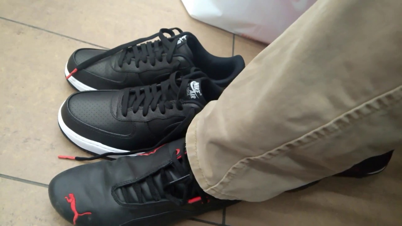 His sockless shoe swap in public Puma to Nike
