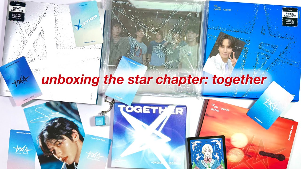 ☆ unboxing the star chapter: together by txt ☆ hello82 pop up exclusives, afterglow, + solo track !!