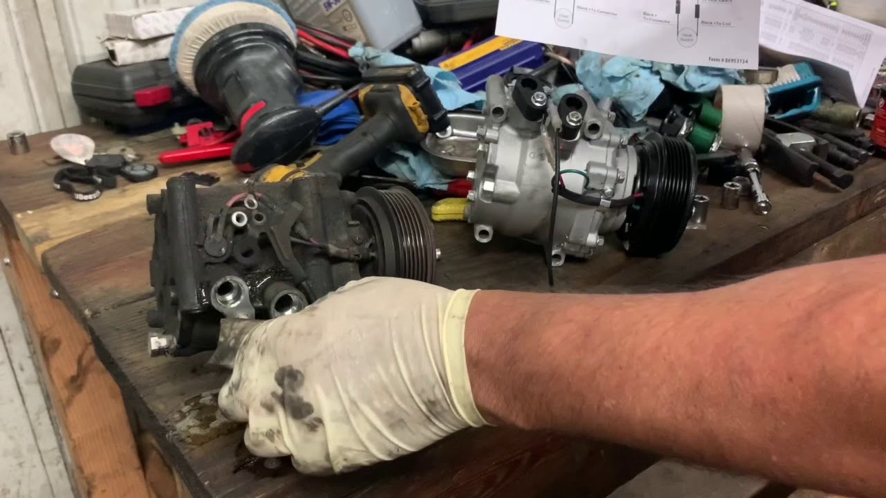 Como cambiar compresor de aire de Honda Civic 2001 4 cilindros
