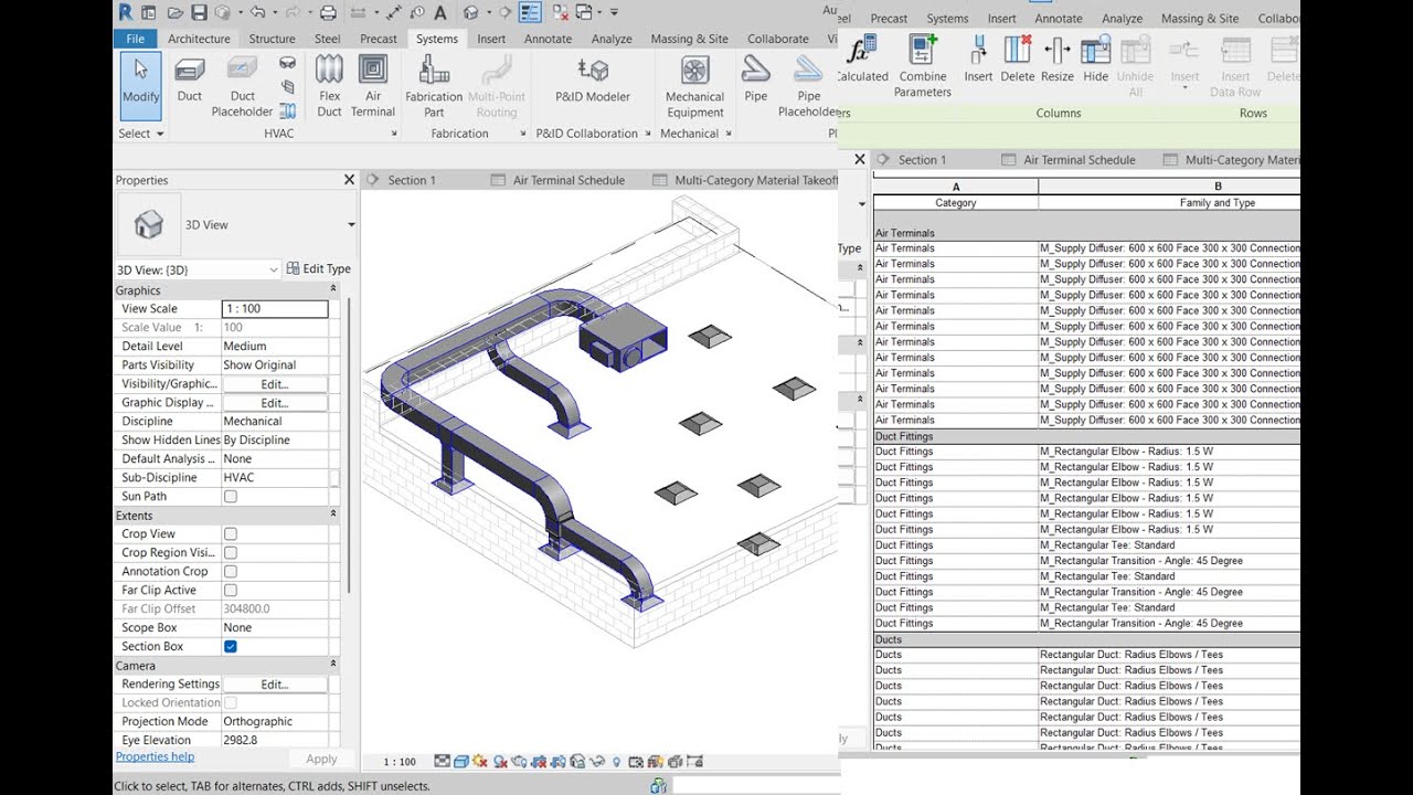 Sreate an MEP Schedule in Autodesk Revit