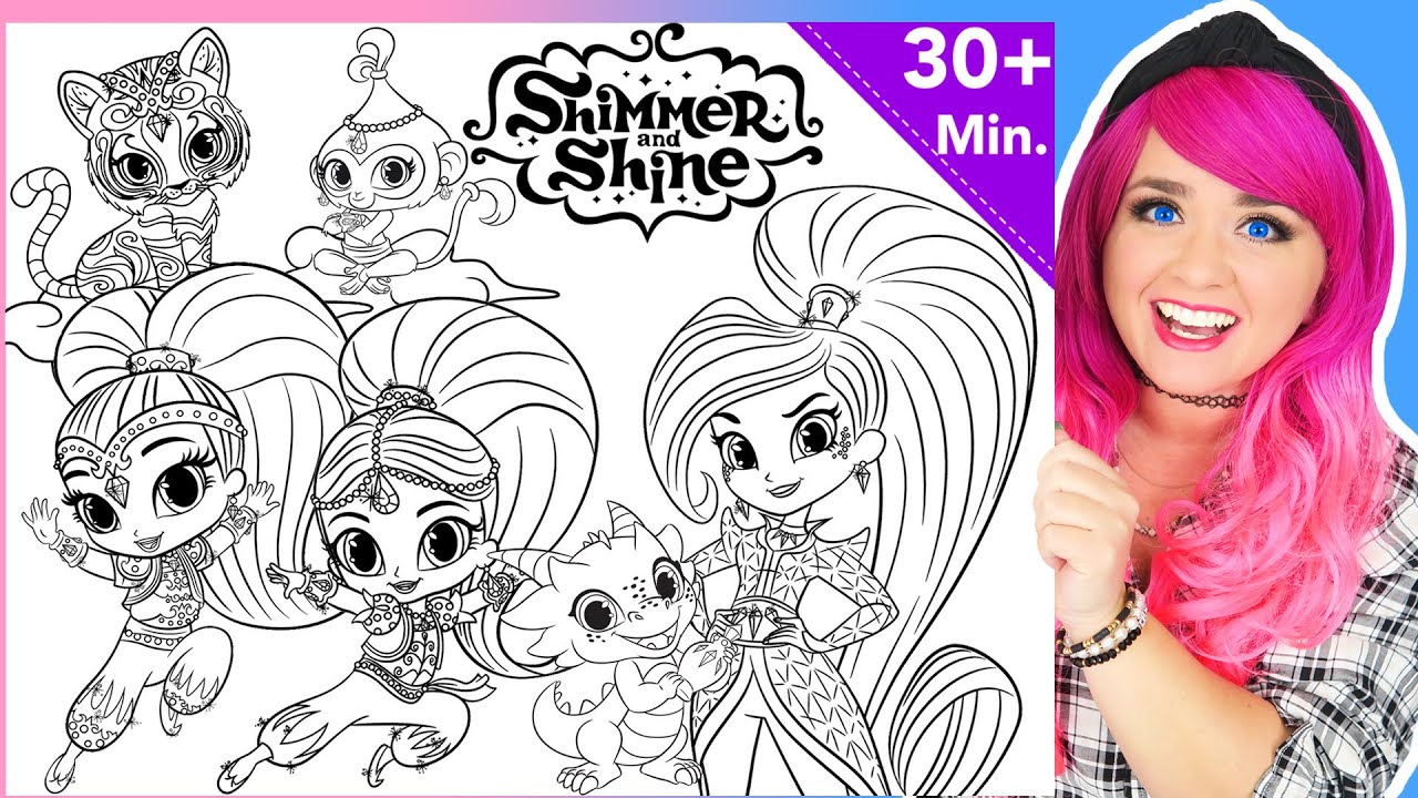 Coloring Shimmer and Shine & Pets Coloring Pages | Shimmer & Tala, Shine & Nahal, Zeta & Nazboo