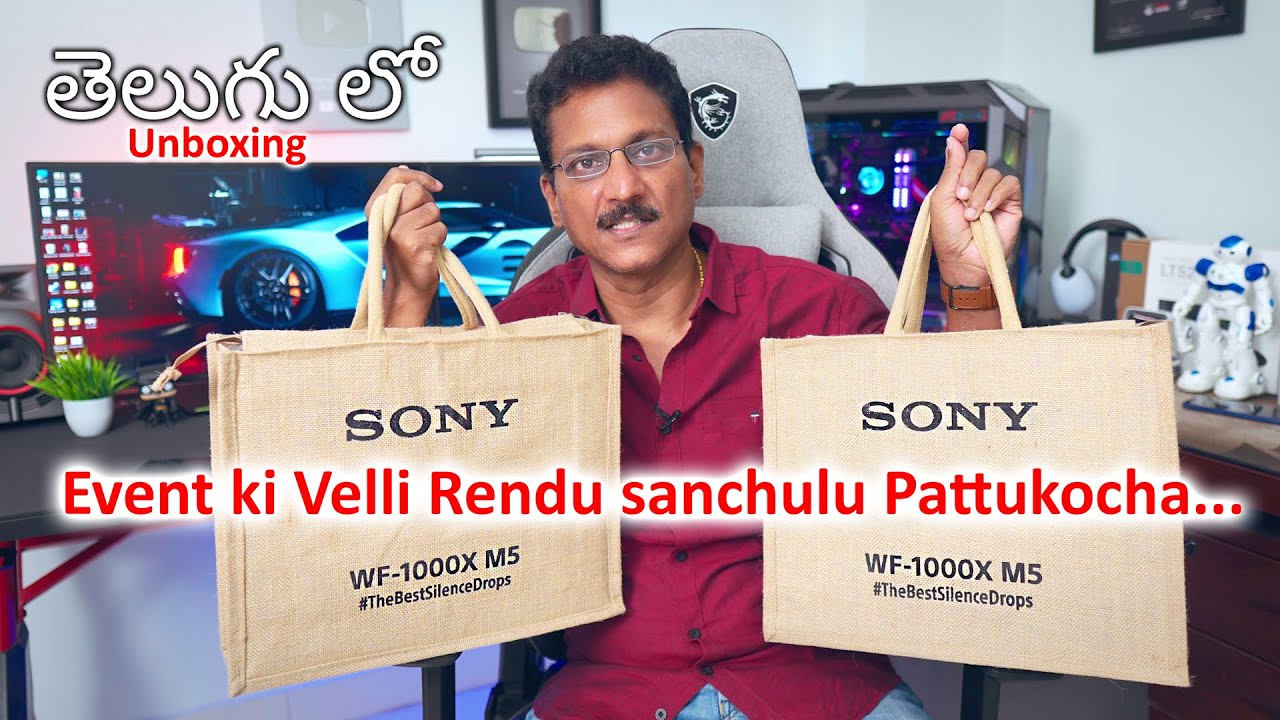 Sony wf1000xm5 Noise Cancelling Earbuds Unboxing in Telugu...